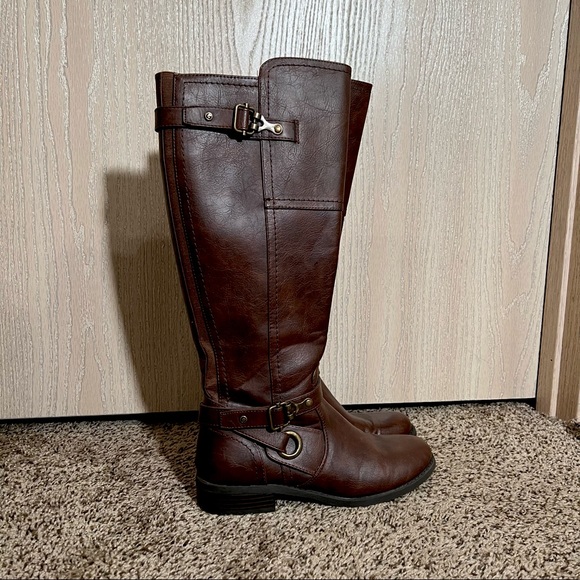 G by Guess Shoes - Brown G by Guess Wide Calf Riding Boots